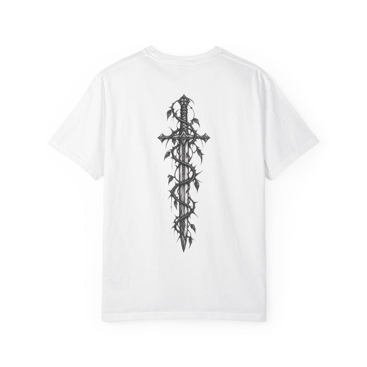 T-shirt Sword & Vines — Motif lame gothique au dos