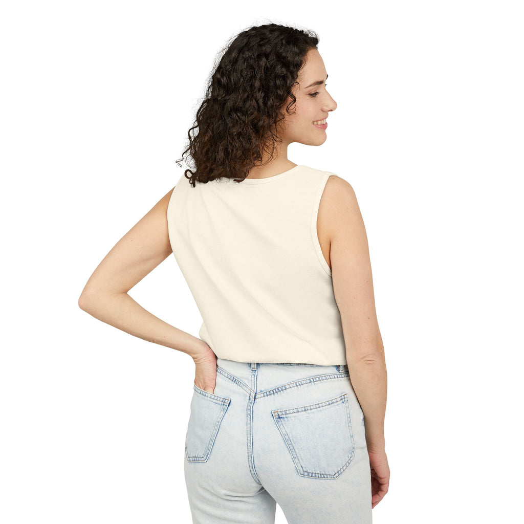 Débardeur minimaliste à logo flèche — Style décontracté aventure côtière