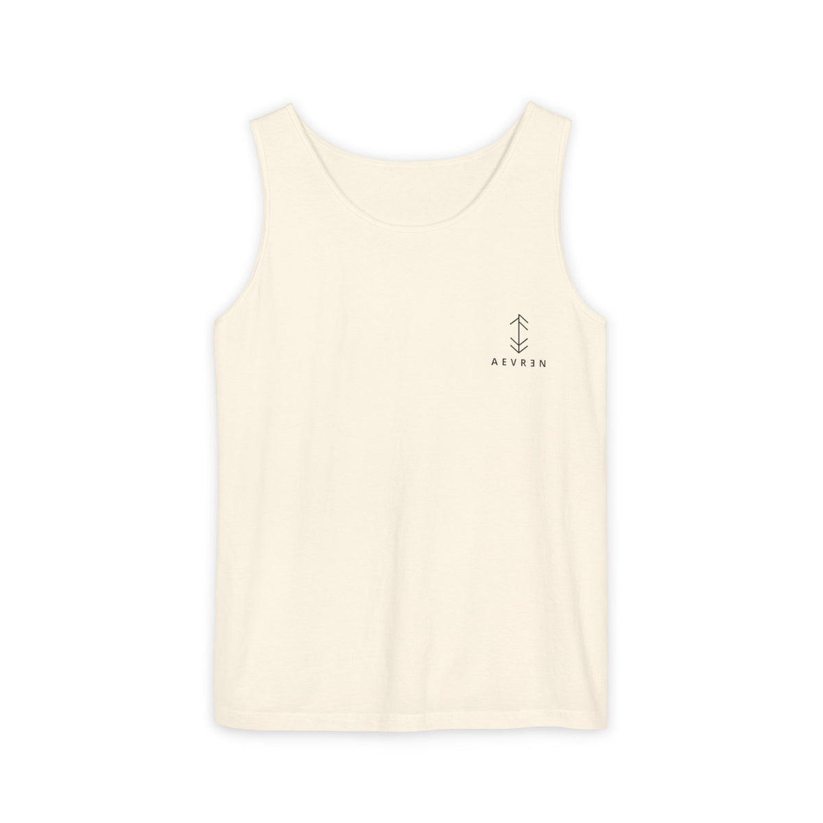Débardeur minimaliste à logo flèche — Style décontracté aventure côtière