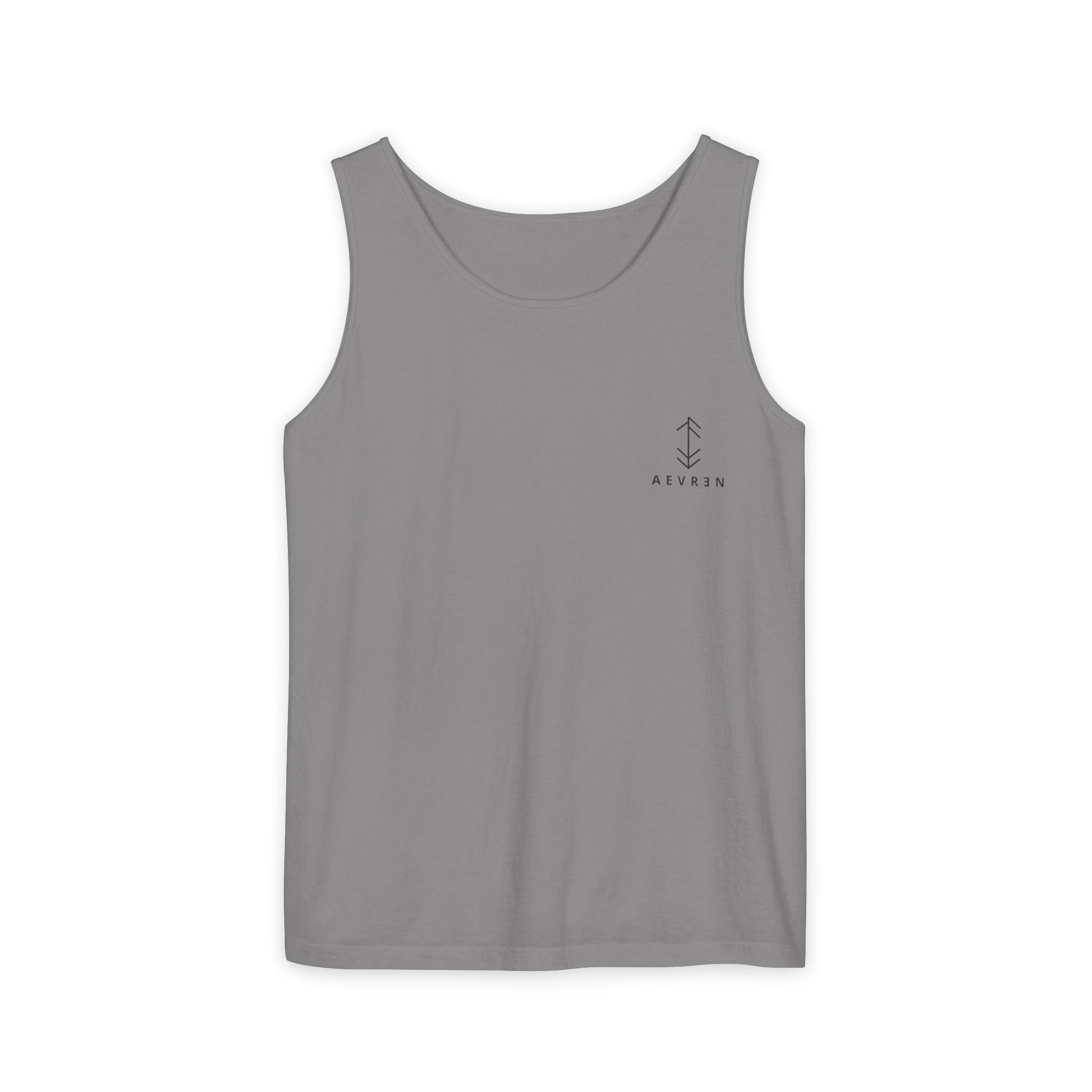 Débardeur minimaliste à logo flèche — Style décontracté aventure côtière