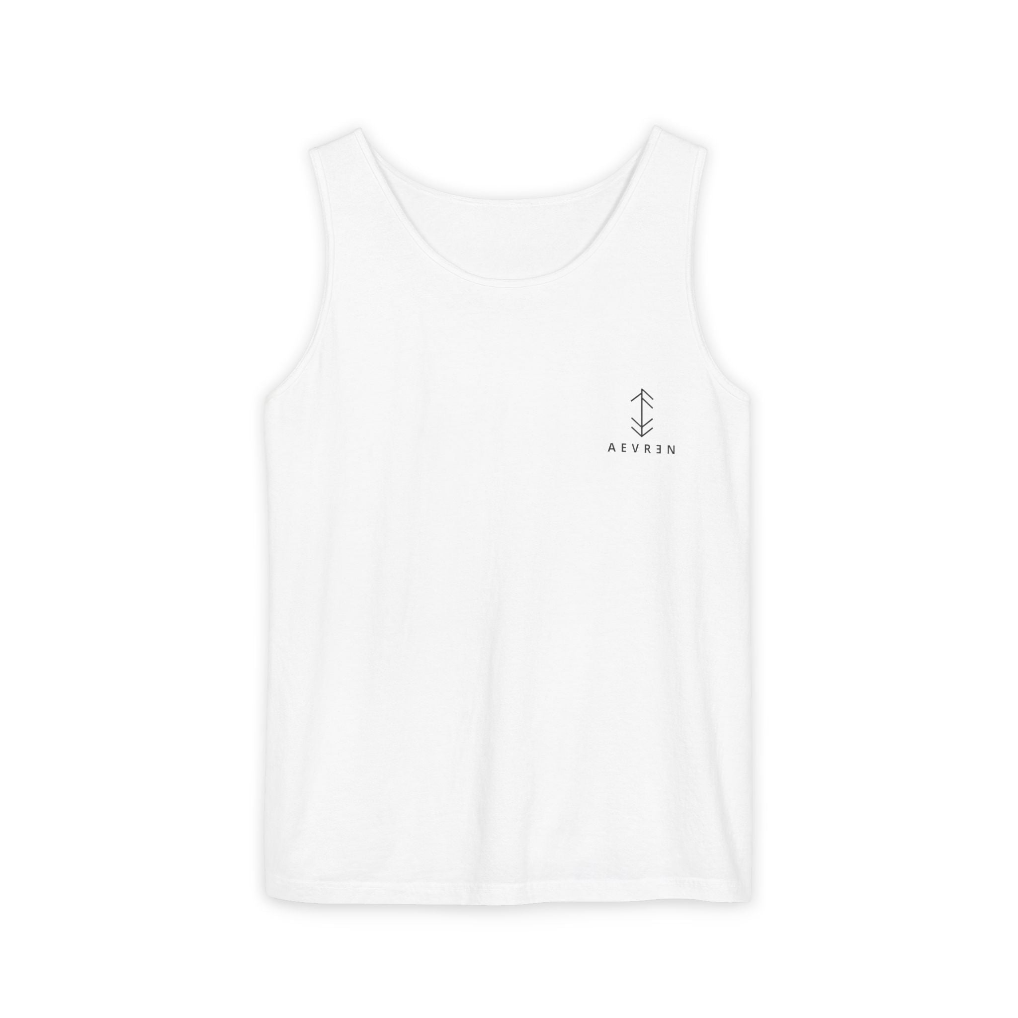 Débardeur minimaliste à logo flèche — Style décontracté aventure côtière